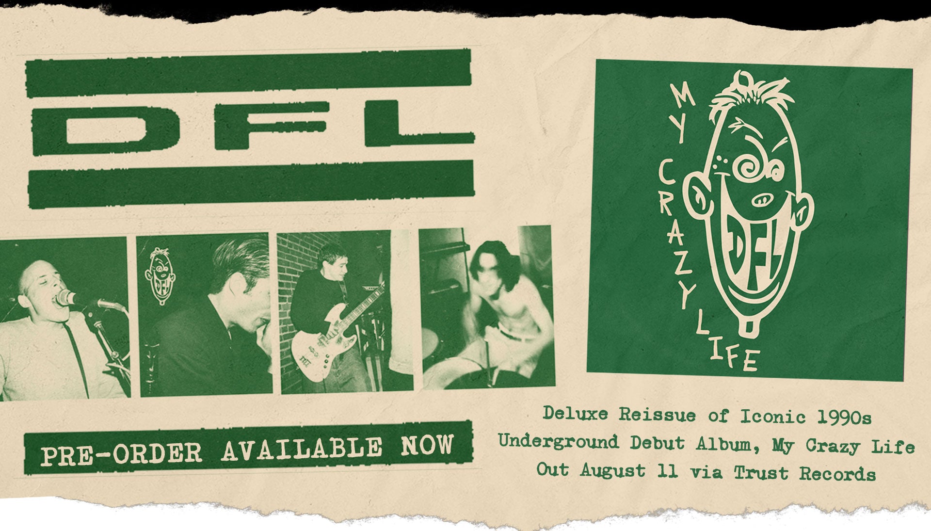 DFL My Crazy Life 1/2 Green & 1/2 Green Vinyl LP - Trust Records Company