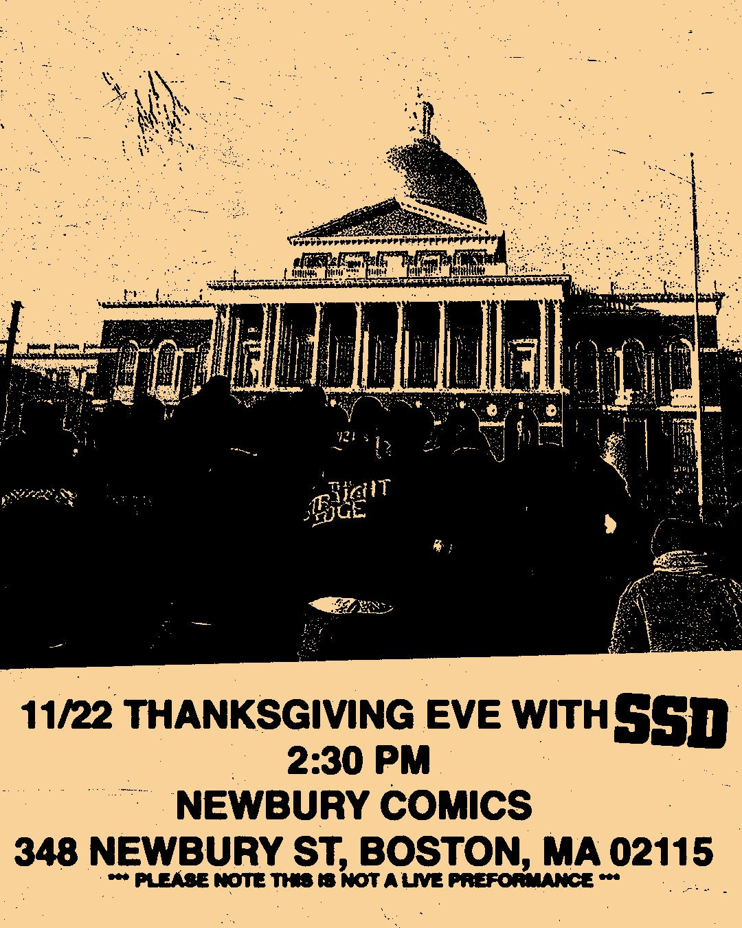 SSD - Thanksgiving Eve at Newbury Comics Poster