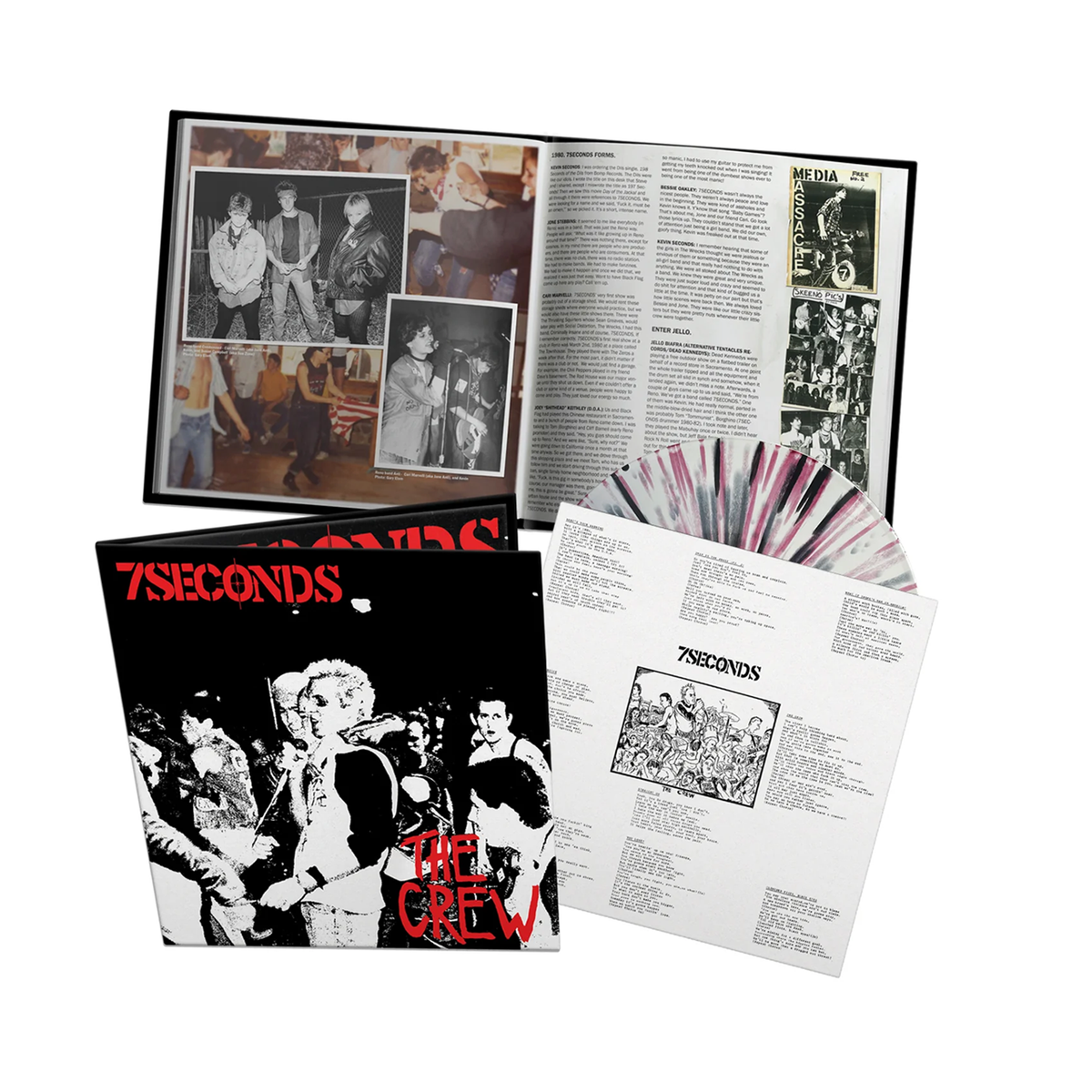 7 Seconds The Crew White W/ Red and Black Splatter Vinyl LP