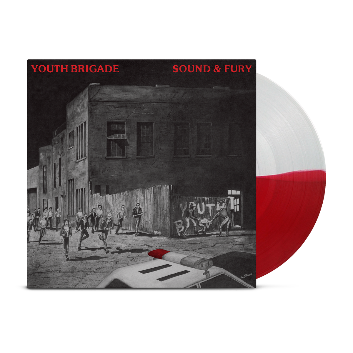 Youth Brigade Sound &amp; Fury Red/White Split Vinyl
