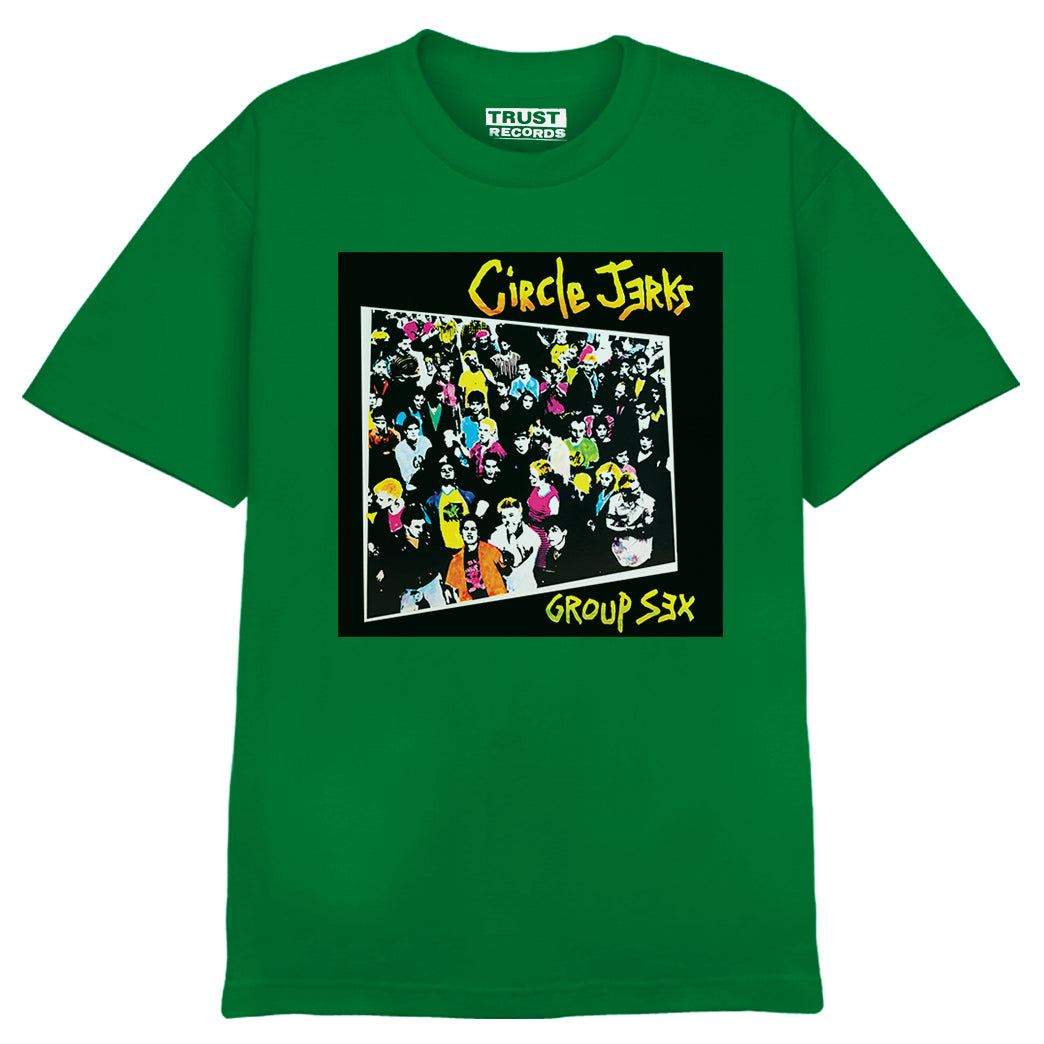Circle Jerks Group Sex Kelly Green T-Shirt 2X-Large