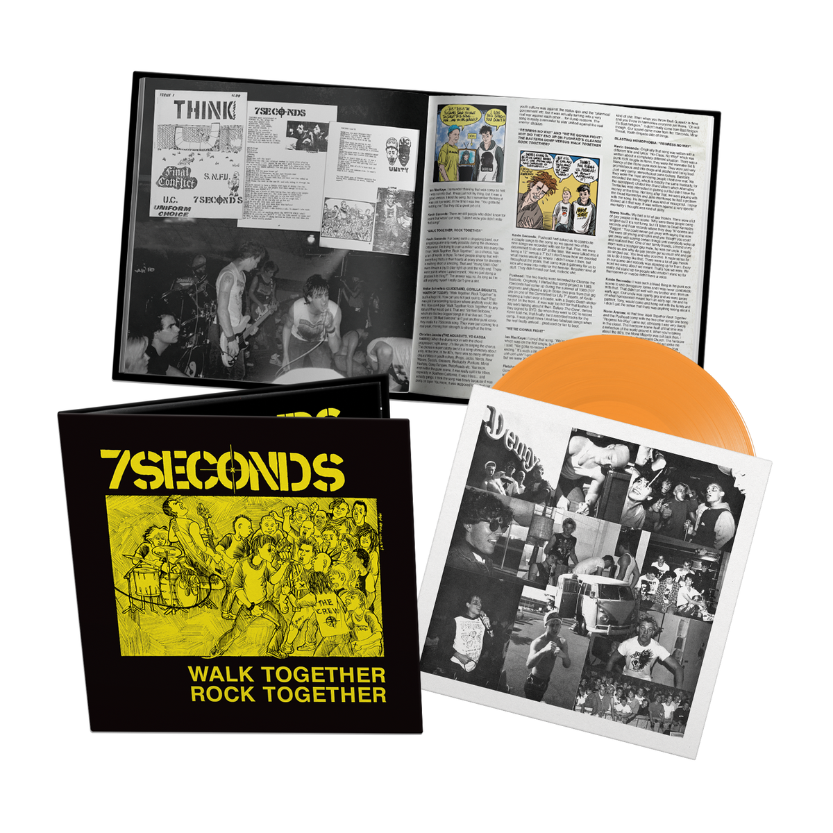 7 Seconds Walk Together Rock Together Orange Vinyl LP