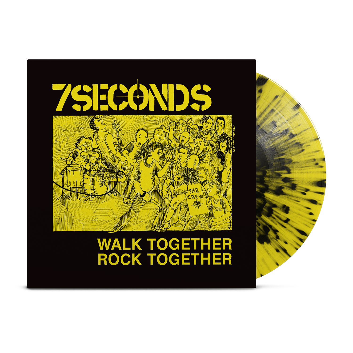 7 Seconds Walk Together Rock Together Yellow W/ Black Splatter LP