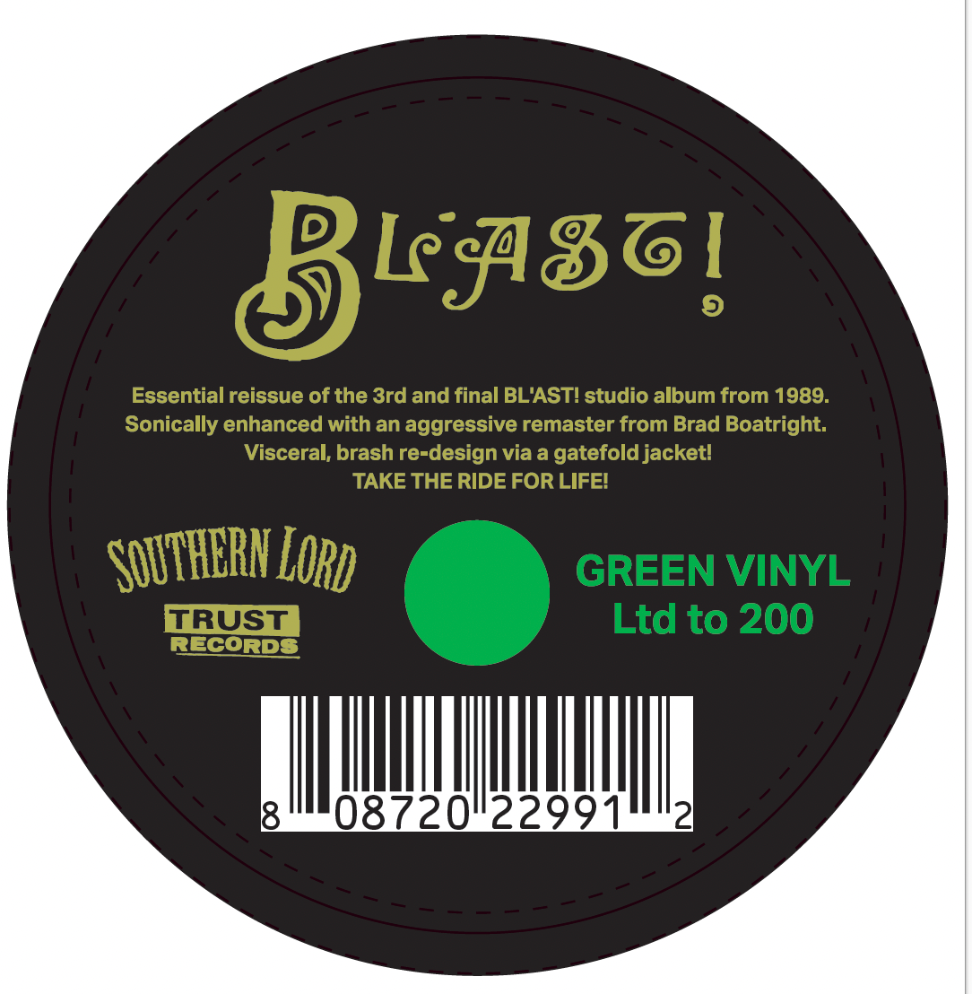Bl&#39;ast &quot;Take The Manic Ride&quot; - Green Vinyl LP
