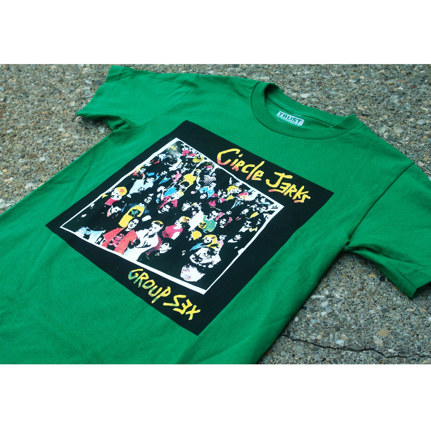Circle Jerks Group Sex Kelly Green T-Shirt 2X-Large