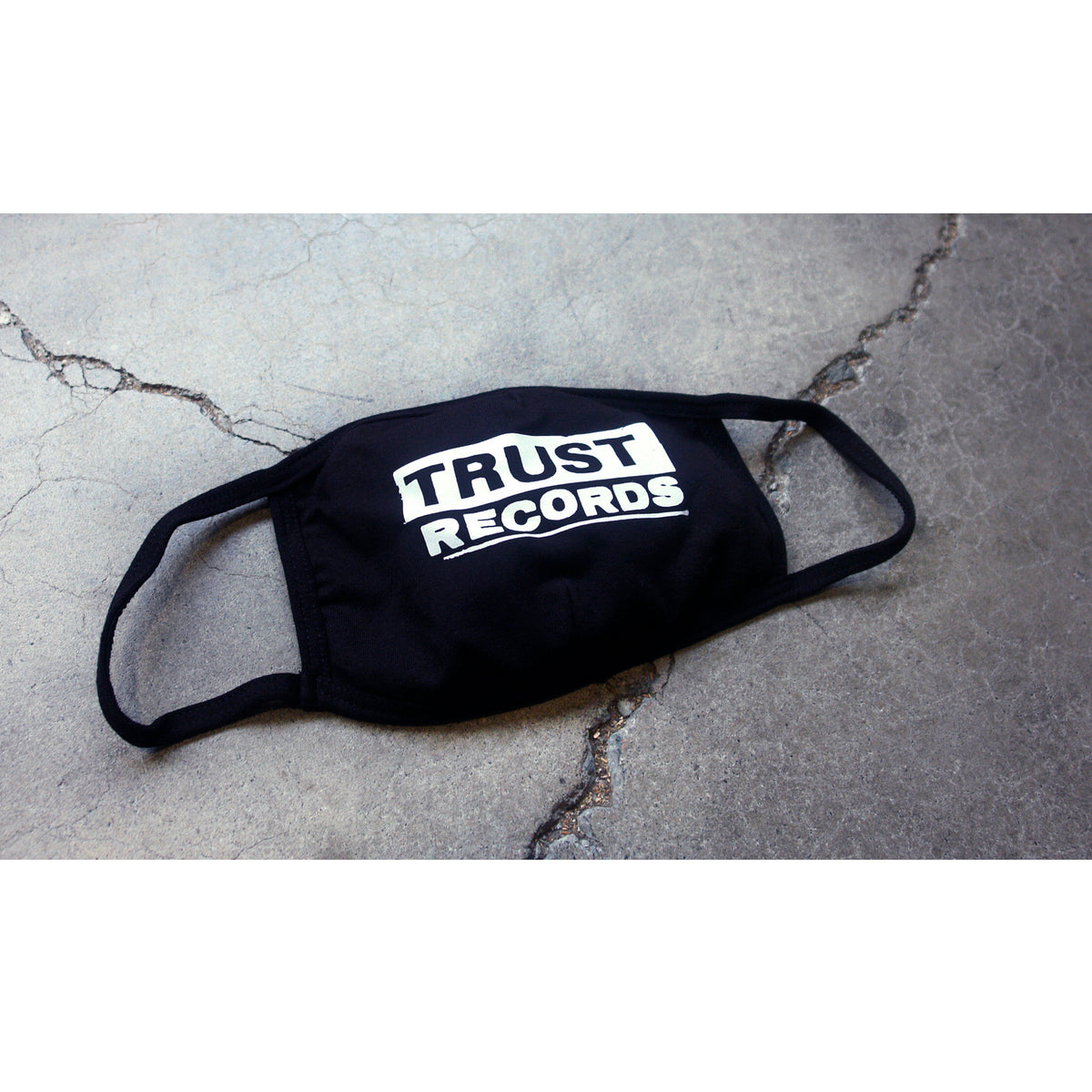 Trust Records Logo Black Face Mask