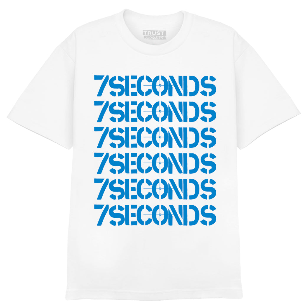 7 Seconds Blue Repeat White T-Shirt